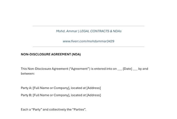 draft professional legal contracts, ndas, and agreements